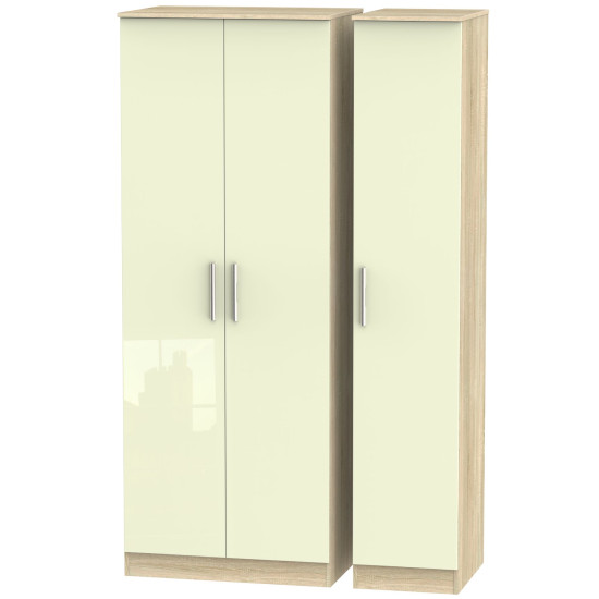 Contrast Tall 3 Door Wardrobe